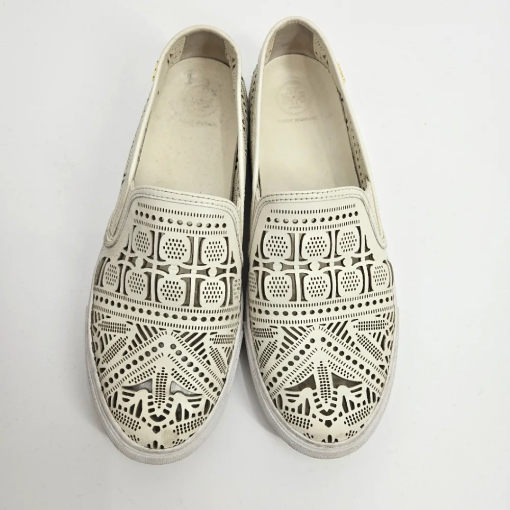 Tory Burch Roselle‎ Sneakers White Laser Cut Leather